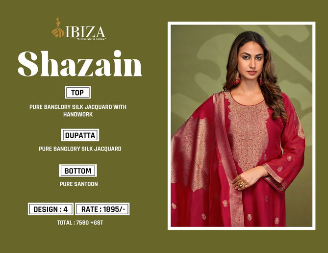 Shazain By Ibiza Handwork Banglory Silk Salwar Kameez Wholesale Market In Surat